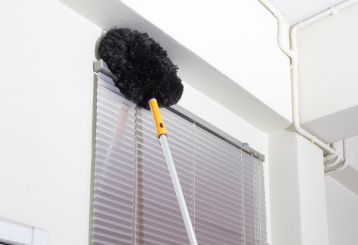 Effortless blinds cleaning with Campbell Window Shade's professional care.